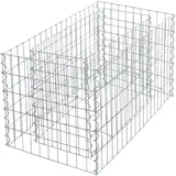 Estexo Hochbeet Gabione 90x50x50 cm) Pflanzkorb Drahtgitter Steinkorb