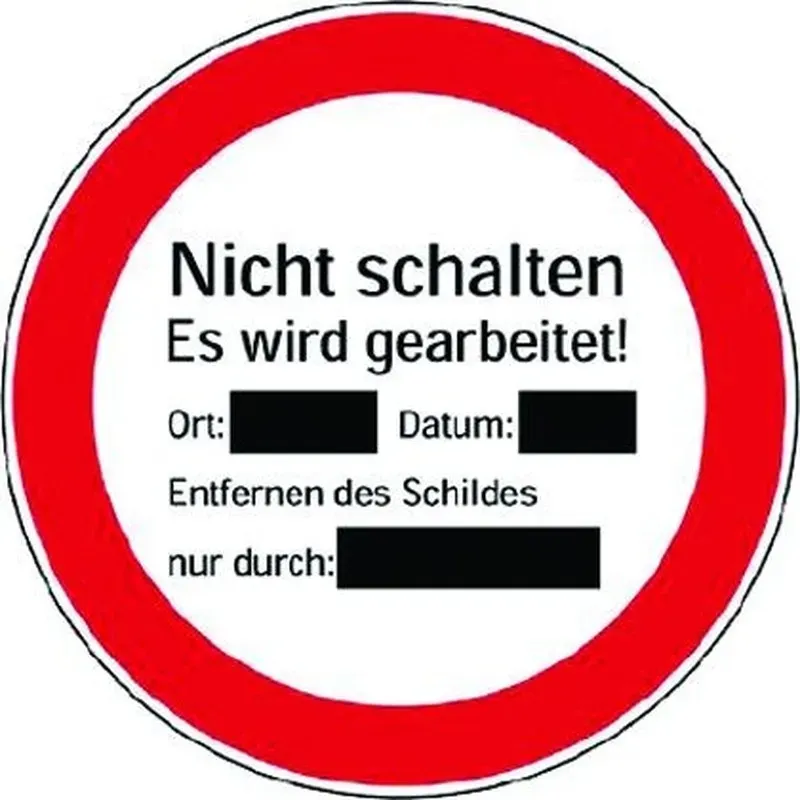 Klar Wartungskennzeichnung 7202/72
