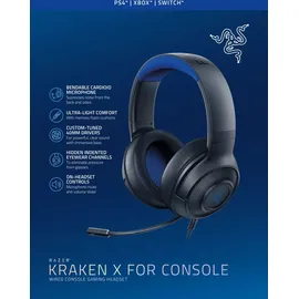 Razer Kraken X  schwarz/blau