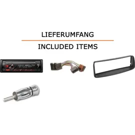JUST SOUND best choice for caraudio Autoradio Einbaupaket Pioneer MVH-S320BT Peugeot 206 Clarion/VDO Bluetooth USB