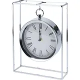 home&styling collection Tischuhr mit Metallständer, 25 cm, silbern