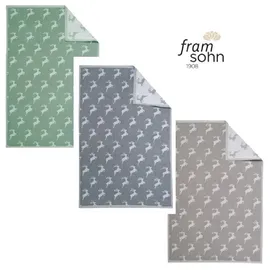 FRAMSOHN Geschirrtuch 'Hirsch allover' 50 x 75 cm Braun)