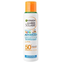Garnier Ambre Solaire Advanced Sensitive Kids Ceramide Protect Aerosol Spray Anti-Sand SPF50+, 150 ml