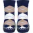 Playshoes Unisex Kinder Anti-Slip Cotton Socks Stripes Kniestrümpfe, Marine-Karo, 19/22