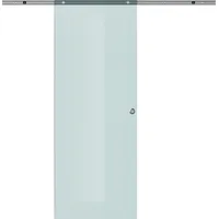 Homcom Glasschiebetür rechts 90 x 205 cm weiß
