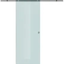 Homcom Glasschiebetür rechts 90 x 205 cm weiß