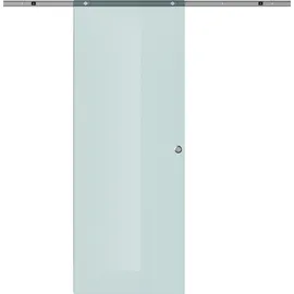 Homcom Glasschiebetür rechts 90 x 205 cm weiß