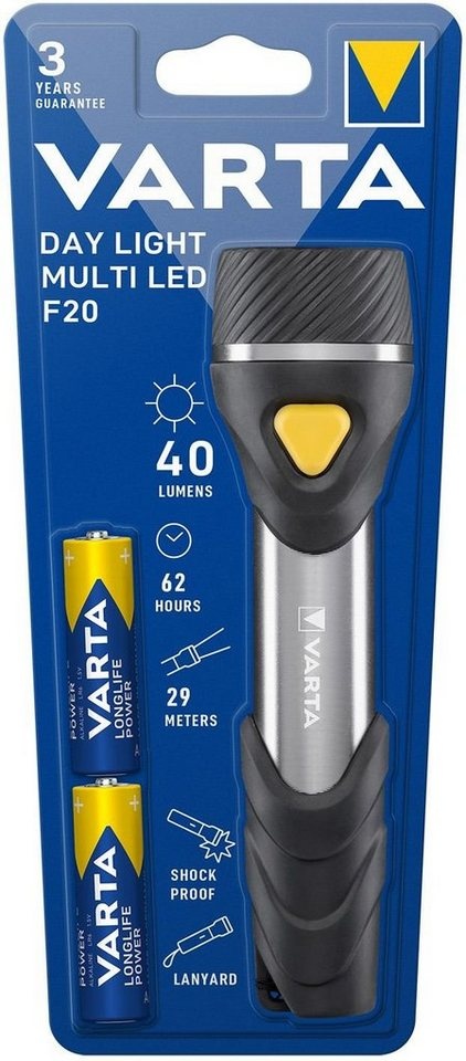 VARTA Handgelenkstütze Varta Day Light Multi LED F20 Taschenlampe mit 9 x 5mm LEDs VaVaDo
