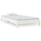 vidaXL Stapelbett Weiß 75x190 cm Massivholz Kiefer1279923