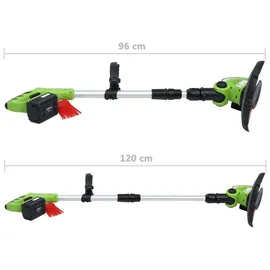 vidaXL Teleskop-Rasentrimmer inkl. 1 x 1,5 Ah