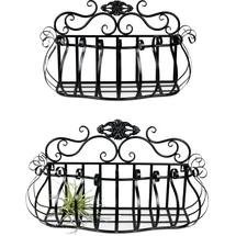 Formano Wandkörbe 2er-Set aus Metall Schwarz