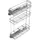 Emuca Weinregal 80 x 20 x 0 cm Grau