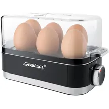 Steba EK 7 6 Eier + Pochiereinsatz Schwarz