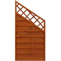 Andrewex Sichtschutzzaun Schrägenelement Element Country 90 x 180 cm teak