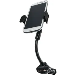 LogiLink Smartphone Kfz-Halterung - Auto-Netzteil - 15.5 Watt - 3.1 A - 2 Ausgab