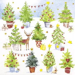 Home Fashion®, Hiding Rudy, Lunch-Servietten aufgefaltetes Maß 33 cm x 33 cm, im Viertelfalz, 20 Stück pro Pack