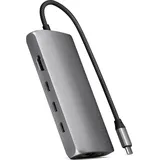 Satechi USB-C Multiport Adapter 8K mit Ethernet V3 Adapter Space Grau