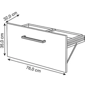 Kerkmann Priola Hängeregistraturschublade weiß 76,0 x 32,0 x 35,0 cm