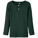 NAME IT Jungen Nmmkab Top Noos Langarmshirt, Pine Grove/Detail:Melange, 92 EU