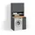 livinity® Paolina Waschmaschinenschrank 93,6 x 88,2 cm Anthrazit/Goldkraft Eiche