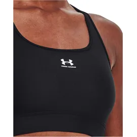 Under Armour HeatGear Armour Mid unwattierter Sport-BH Damen 002 black/white XL