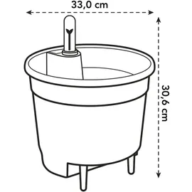 elho Selbstbewässerungs-System Ø 33 cm Schwarz