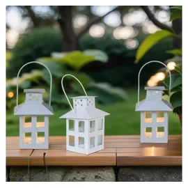 Marrakesch Orient & Mediterran Interior 3er Set Skandinavisches Design Mini Laterne Skagen Weiss