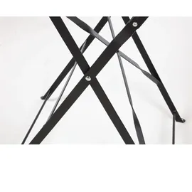 Bolero runder klappbarer Terrassentisch Stahl, schwarz 60cm