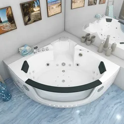 Whirlpool Pool Badewanne Eckwanne Wanne W05H-TH 140x140cm passive Schlauch-Reinigung