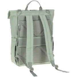 Lässig Rolltop Up Wickelrucksack Silber Grün