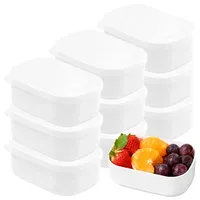 9 Stück Kunststoff Gefrierdosen Klein, 250ML Kleine Behälter zum Einfrieren, Wiederverwendbare Frischhaltedosen mit Deckel Klein, BPA Frei Kleine Dosen mit Deckel Plastik für Obst, Soßen, Naturreis