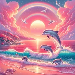 Diamond Painting - Pinkes Meeresrauschen