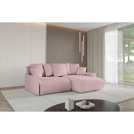 altdecor Ecksofa Cord 2-Sitzer Rosa