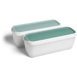 Springlane Thermobehälter SPRINGLANE 2er-Set Eisbehälter für Speiseeis 1,5 L, BPA-frei, Kunststoff, Container BPA-frei in Lebensmittelqualität grün 1000 ml