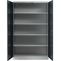 Proregal Stahlschrank, Anthrazit, Metall, Rechteckig, 120x195x42 cm, Arbeitszimmer, Aktenschränke