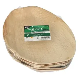 Papstar Tabletts, Palmblatt "pure" oval 3 cm x 43 cm x 29 cm natur