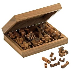 Philos 6149 – Puzzle Edition mit 12 unterschiedlich schwierigen Knobelspielen im Holzkoffer