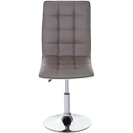 chefgastro Esszimmerstuhl HxBxT 103x43x54cm Sitzhöhe 41cm Kunstleder Taupe-Grau Stuhl Küchenstuhl