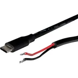 Joy-It Strom-Kabel [1x USB 2.0 Stecker C - 1x offene Kabelenden] 1m Schwarz