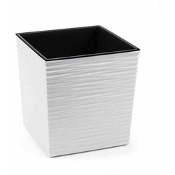 SIENA GARDEN Pflanzgefäß »Modern«, Kunststoff, weiß, rechteckig - weiss