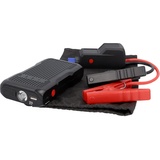 CARTREND Jumpstarter mit integrierter Arbeitsleuchte, 3in1: Starthilfe, Taschenlampe, Powerbank, 600 A, schwarz