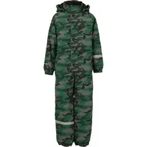 ZigZag Schneeoverall "Tower", Kinder, Gr. 116, EURO-Größen, grau (dunkelgrün, grau), 100% Polyester, lang, Overalls, mit wasser- und winddichter TPU-Membran