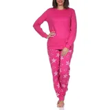 normann Pyjama Sterne Optik Pink 48-50