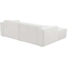 Home Affaire Ecksofa HOME AFFAIRE "Noord mit Kedernaht, Breite 234 cm, L-Form", beige (cream), B:234cm H:71cm T:161cm, 100% Polyester, Sofas, Ecksofa, Cord, Struktur, Webstoff, mit Wellenunterfederung, Massivholzrahmen