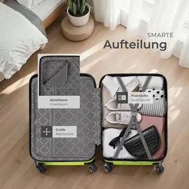 Tectake Hartschalen-Trolley 4-Rollen 76 cm / 106 l grün