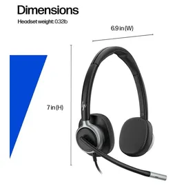 Poly HP | Poly Mission 625 Stereo-Headset USB-C/A, kabelgebunden, KI-Geräuschunterdrückung, inkl. Etui, Bulk-Verpackung (Kommerzielles Produkt)
