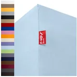 r-up Spannbettlaken Baumwolle-Elasthan 90 x 200 - 100 x 220 cm hellblau
