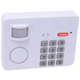 Filmer Haus Wohnmobil Alarm Hausalarm Einbruchsschutz Alarmanlage (Batterie Bewegungsmelder Zahlencode) weiß