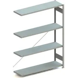 Meta Steckregal Anbauregal S3 CLIP 200 AR 2500 x 1500 x 600 mm verzinkt + 5 Böden