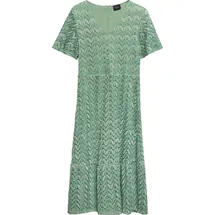s.Oliver Midikleid Ajourmuster Grün L